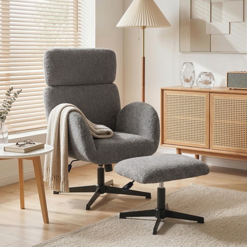 Homcom swivel armchair with - swivel,