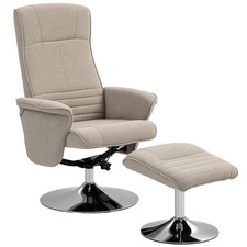 HOMCOM Upholstered Swivel