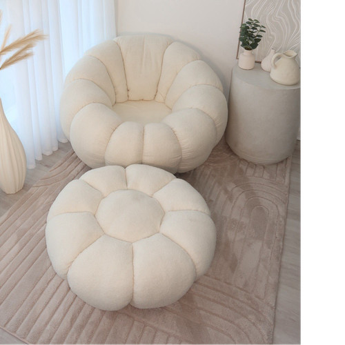Boucle pumpkin chair - boucle,