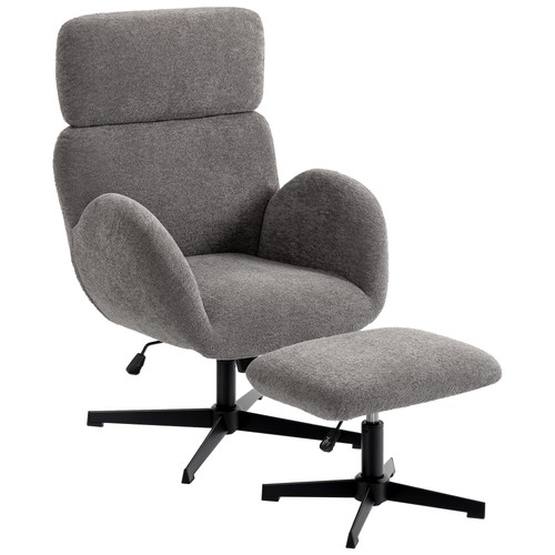Homcom swivel armchair with - swivel,