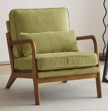 Green Courdroy Armchair with