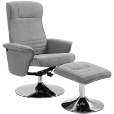 HOMCOM Upholstered Swivel