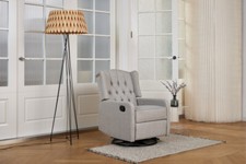 Recliner Swivel Armchair Grey