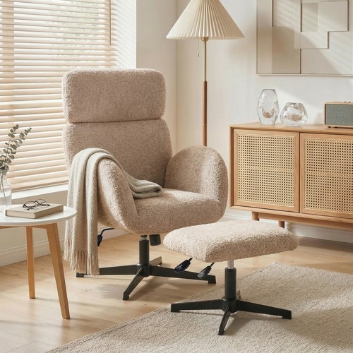 Homcom swivel armchair with - homcom,